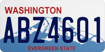 WA license plate ABZ4601