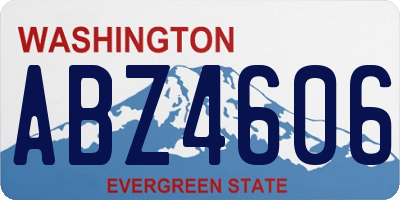 WA license plate ABZ4606