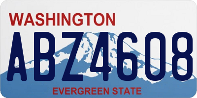 WA license plate ABZ4608