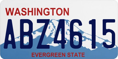 WA license plate ABZ4615