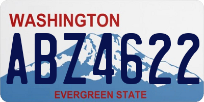 WA license plate ABZ4622