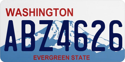 WA license plate ABZ4626