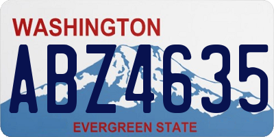 WA license plate ABZ4635