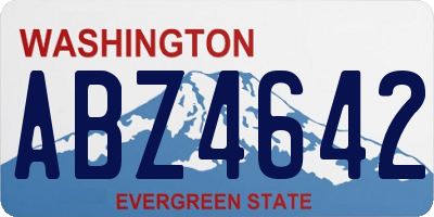 WA license plate ABZ4642
