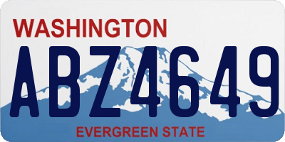WA license plate ABZ4649