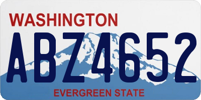 WA license plate ABZ4652