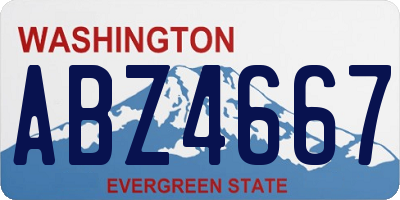 WA license plate ABZ4667