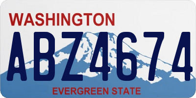 WA license plate ABZ4674