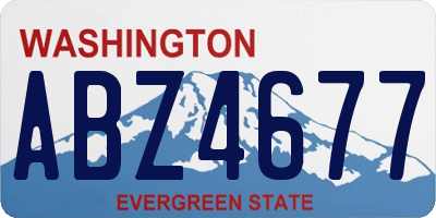 WA license plate ABZ4677