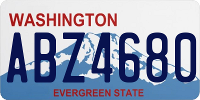 WA license plate ABZ4680
