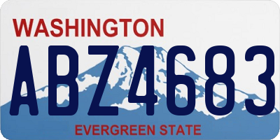 WA license plate ABZ4683