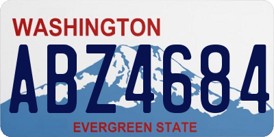 WA license plate ABZ4684