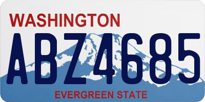 WA license plate ABZ4685