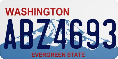 WA license plate ABZ4693