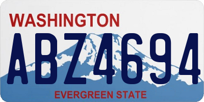 WA license plate ABZ4694
