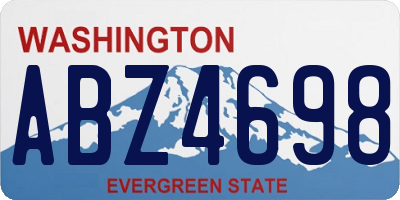 WA license plate ABZ4698