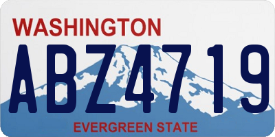 WA license plate ABZ4719