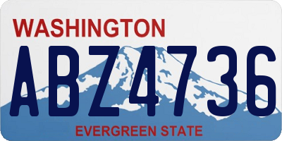 WA license plate ABZ4736