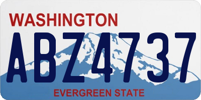 WA license plate ABZ4737