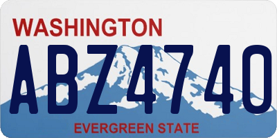 WA license plate ABZ4740