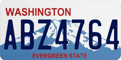 WA license plate ABZ4764