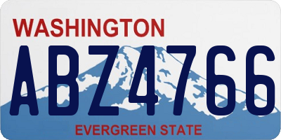 WA license plate ABZ4766