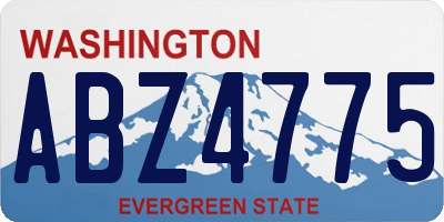 WA license plate ABZ4775