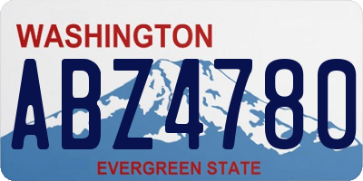 WA license plate ABZ4780