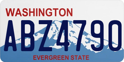 WA license plate ABZ4790