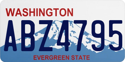 WA license plate ABZ4795