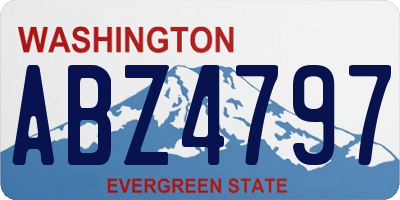 WA license plate ABZ4797