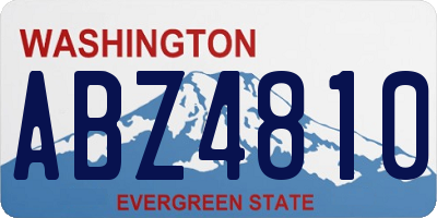 WA license plate ABZ4810