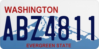 WA license plate ABZ4811