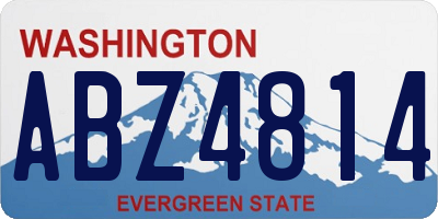 WA license plate ABZ4814
