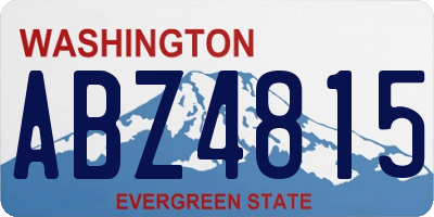 WA license plate ABZ4815