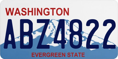 WA license plate ABZ4822