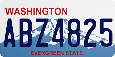 WA license plate ABZ4825