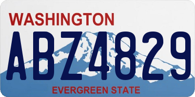 WA license plate ABZ4829