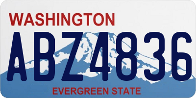 WA license plate ABZ4836
