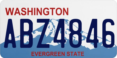 WA license plate ABZ4846