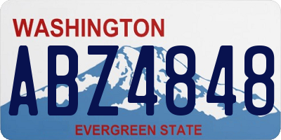 WA license plate ABZ4848