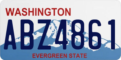 WA license plate ABZ4861