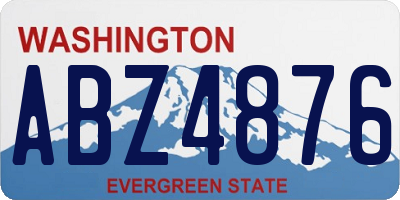 WA license plate ABZ4876