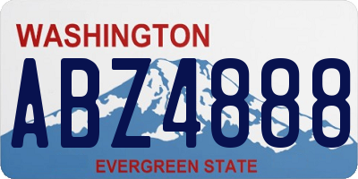 WA license plate ABZ4888