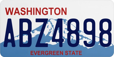 WA license plate ABZ4898