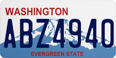 WA license plate ABZ4940
