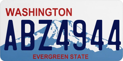 WA license plate ABZ4944