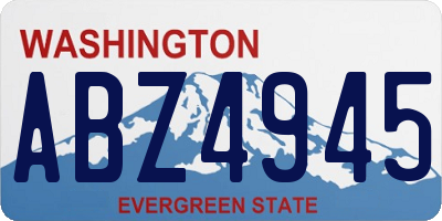 WA license plate ABZ4945