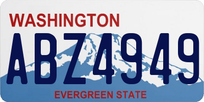 WA license plate ABZ4949