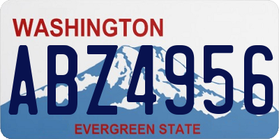 WA license plate ABZ4956